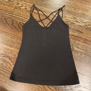 Black criss-cross tank top